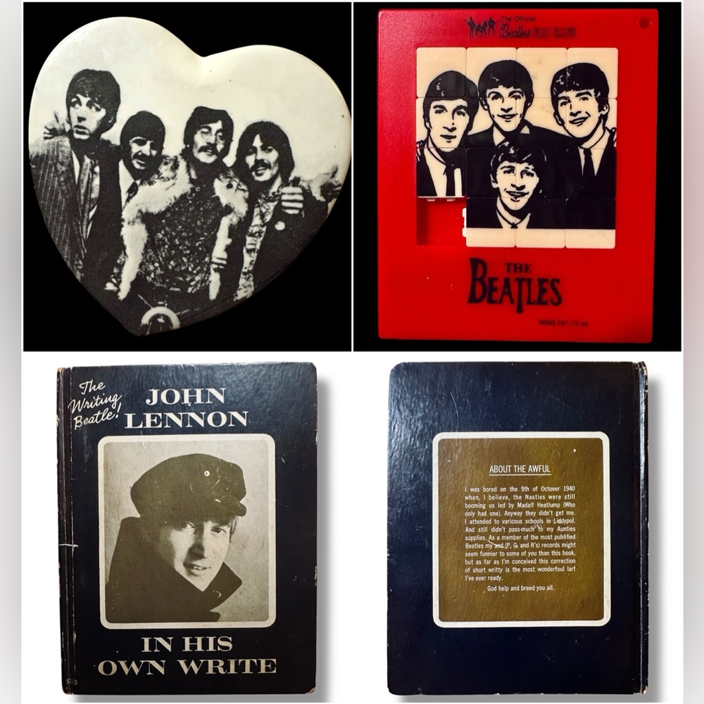Auth. Vintage BEATLES 1960s Fan Club Memorabilia (3pcs) - John Paul George Ringo